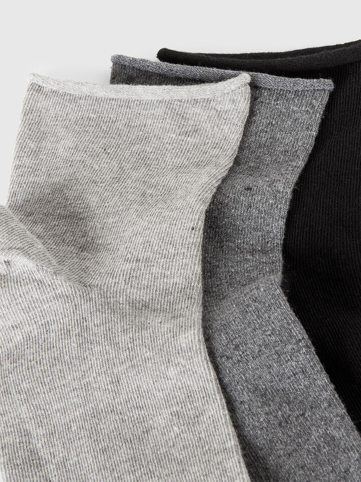 KNITTED SOCKS 3 PAIR Women image number 2